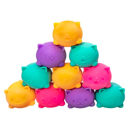 Schylling NeeDoh Teenie Cool Cat - Sensory Squeeze Toy - Contains 3 Mini Groovy Globs - 1.5" Wide - Color May Vary (Pack of 1)