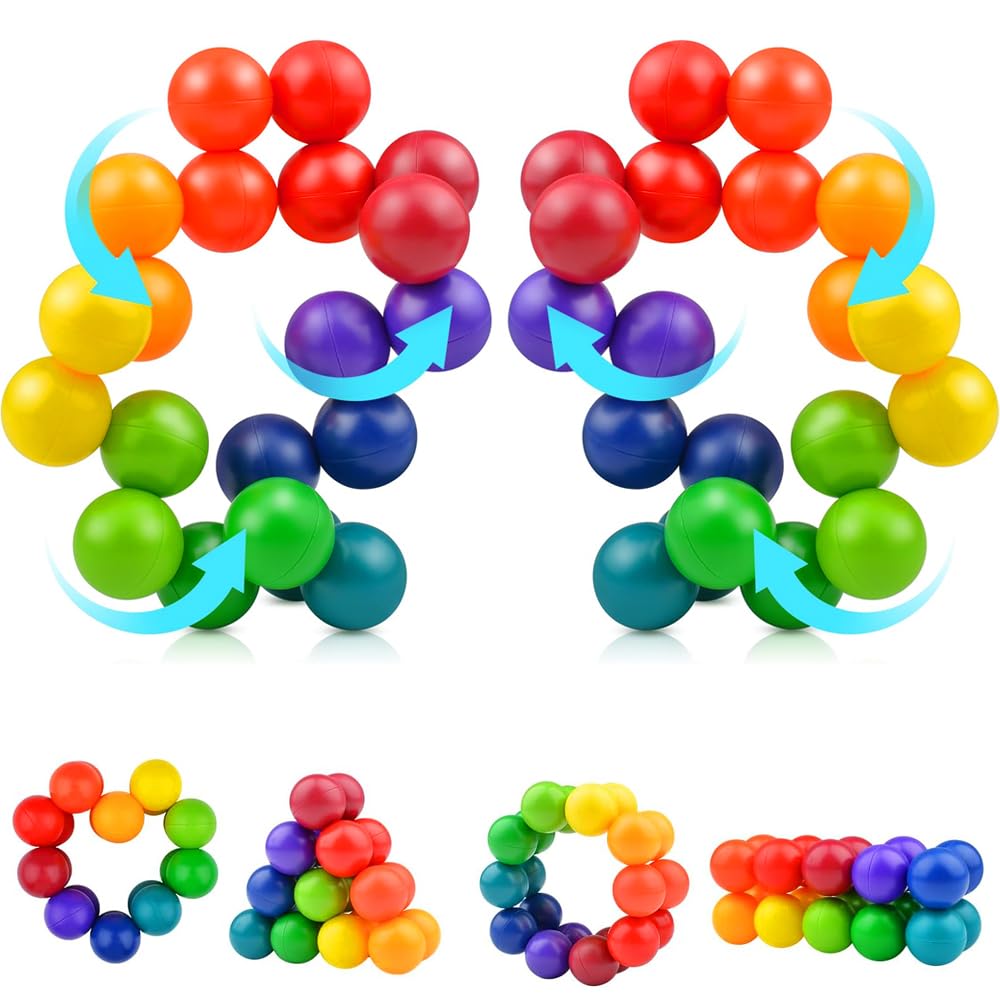 Schylling NeeDoh Rainboh Teenie - Sensory Squeeze Toy - Contains 6 Mini Groovy Globs - 1.5" Wide - Multicolored