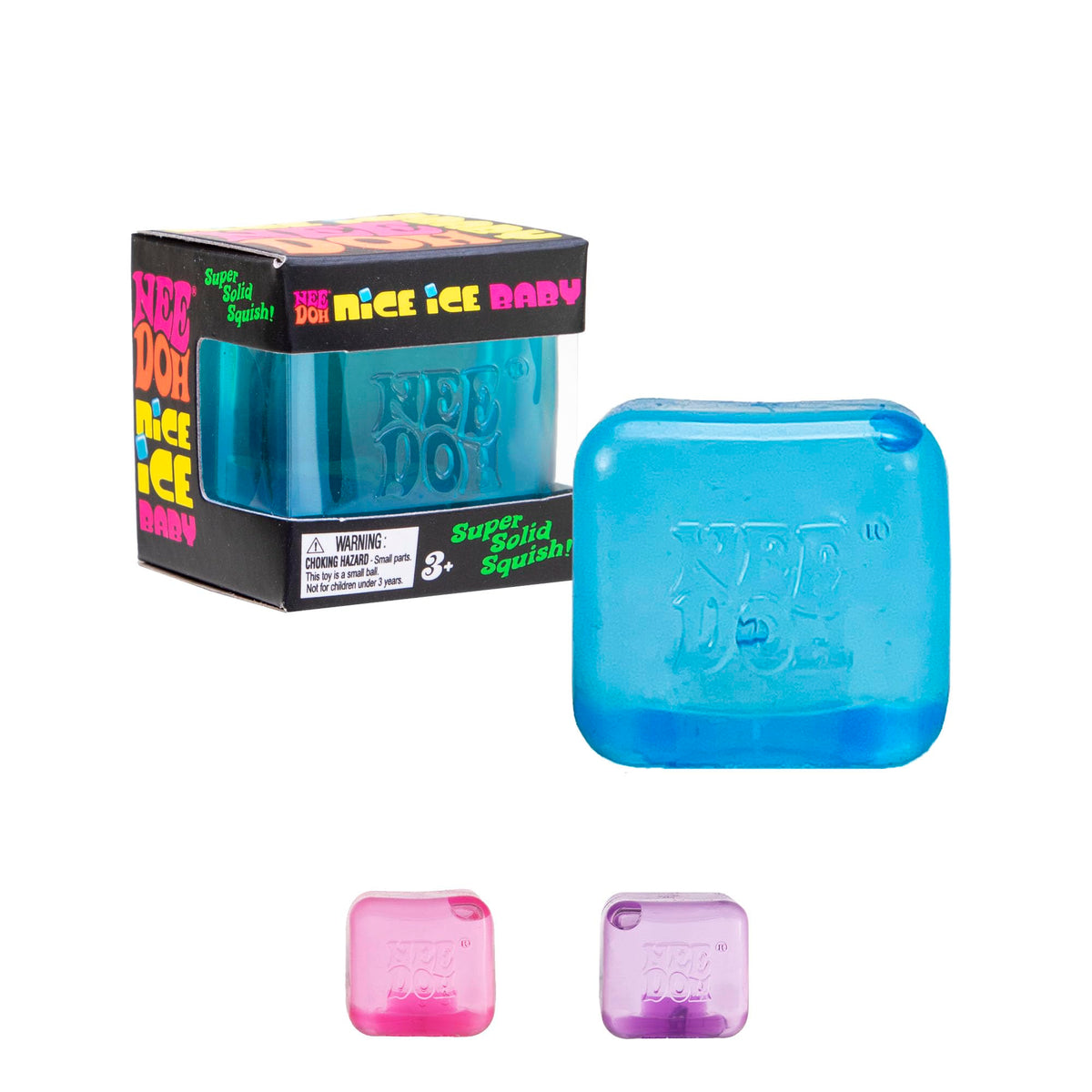 Schylling NeeDoh Teenie Cool Cat - Sensory Squeeze Toy - Contains 3 Mini Groovy Globs - 1.5" Wide - Color May Vary (Pack of 1)
