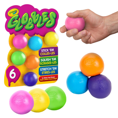 Schylling NeeDoh Rainboh Teenie - Sensory Squeeze Toy - Contains 6 Mini Groovy Globs - 1.5" Wide - Multicolored